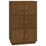 Voir la diapositive 2 : VIDAXL Buffet haut Marron miel 67x40x108,5 cm Bois massif de pin