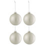 Voir la diapositive 1 : Paris Prix Lot de 4 Boules de Noël  Verre Épais  10cm Argent