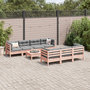 Voir la diapositive 3 : VIDAXL Salon de jardin 8 pcs avec coussins sapin douglas solide