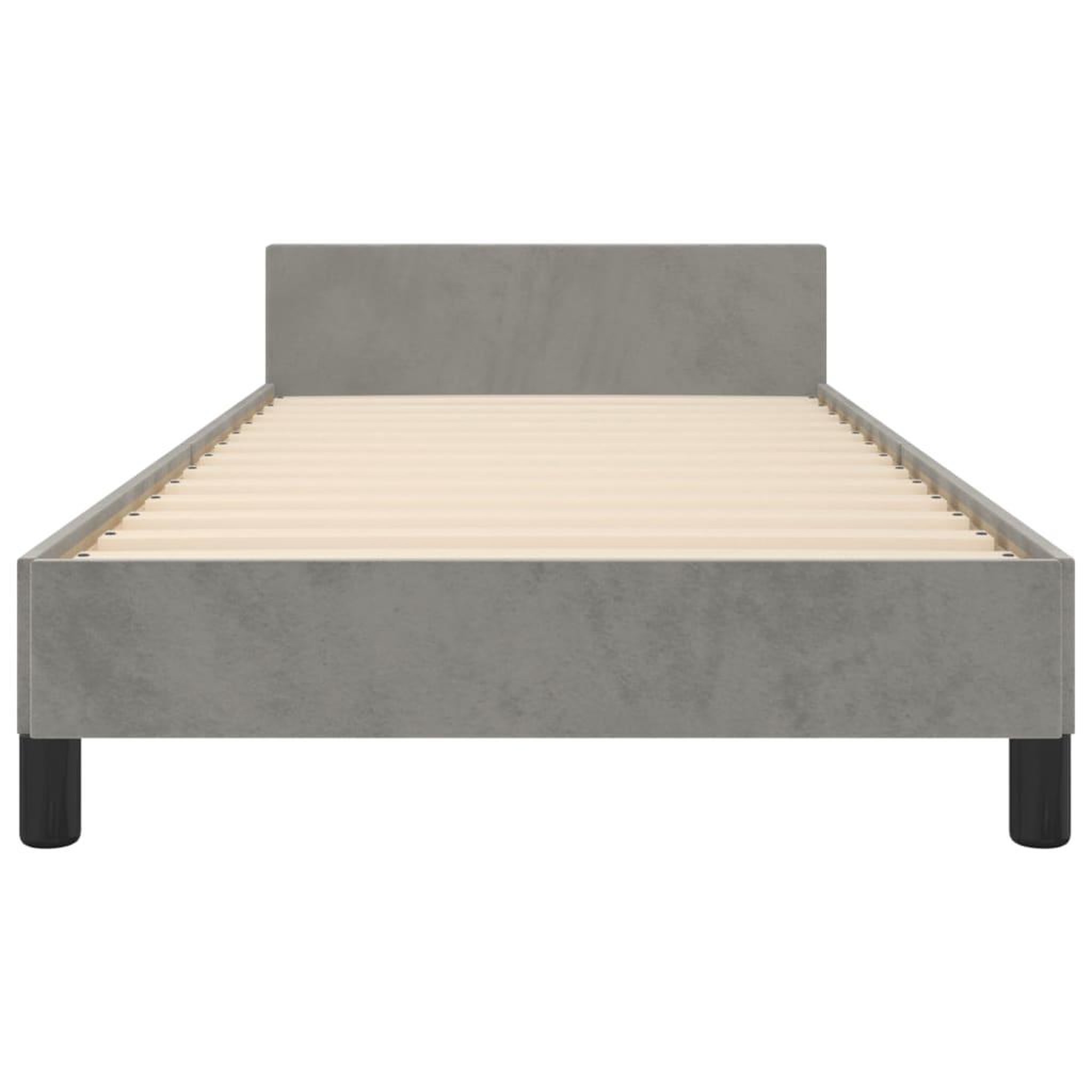 Voir la diapositive 5 : VIDAXL Cadre de lit sans matelas gris clair 90x190 cm velours