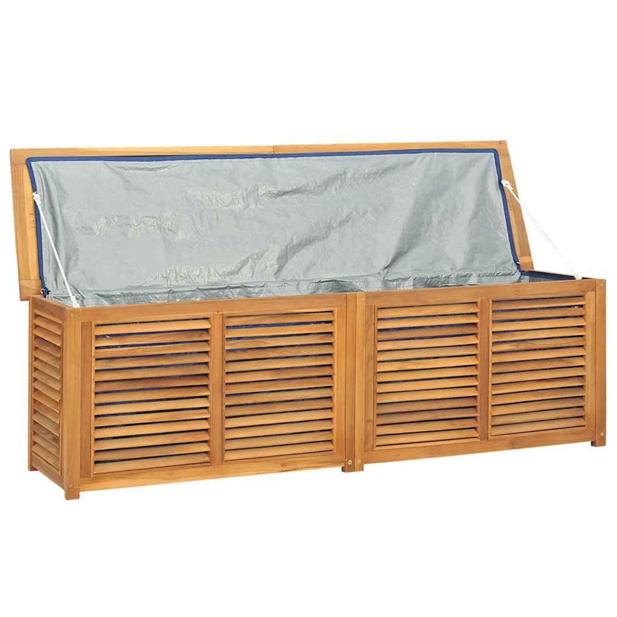 VIDAXL Boîte de rangement jardin et sac 175x50x55 cm bois massif teck