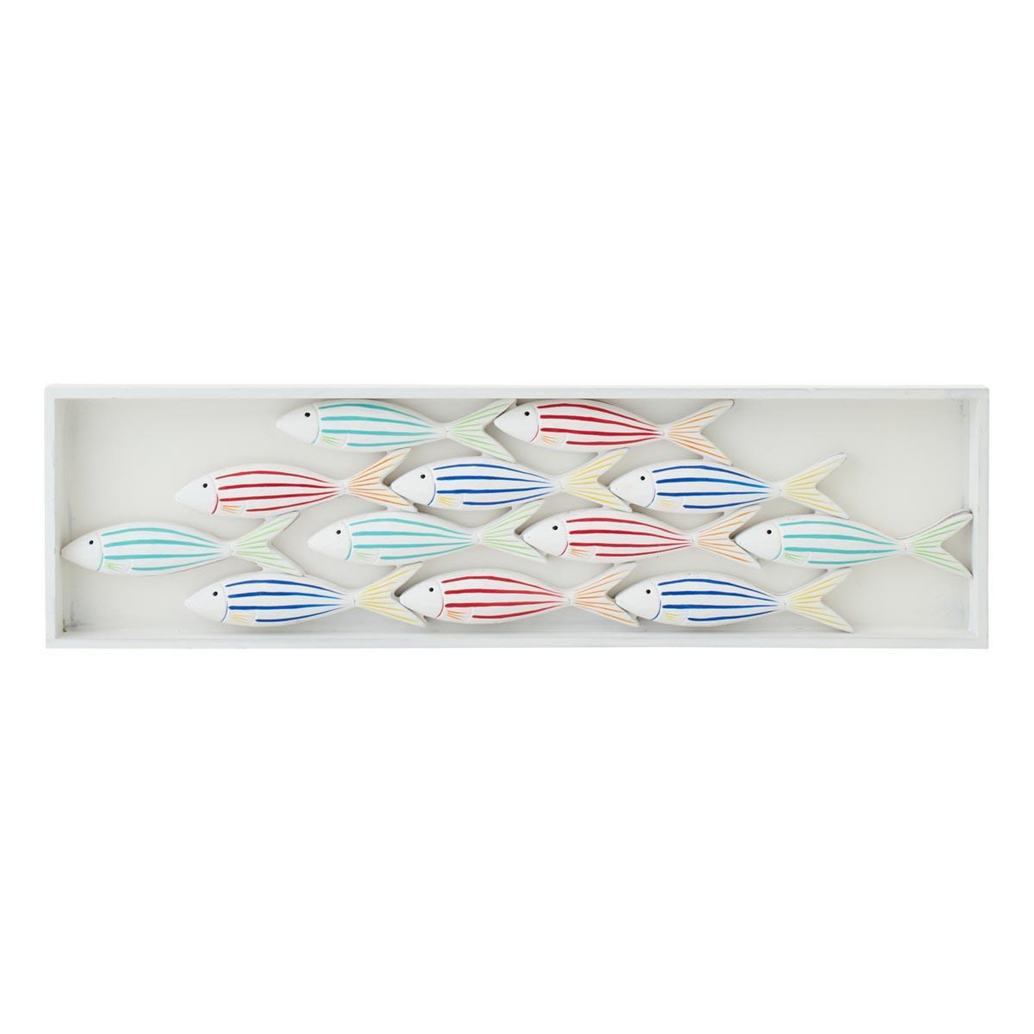 J-LINE Déco murale poisson  javier  81cm multicolore