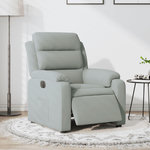VIDAXL Fauteuil inclinable electrique gris clair velours