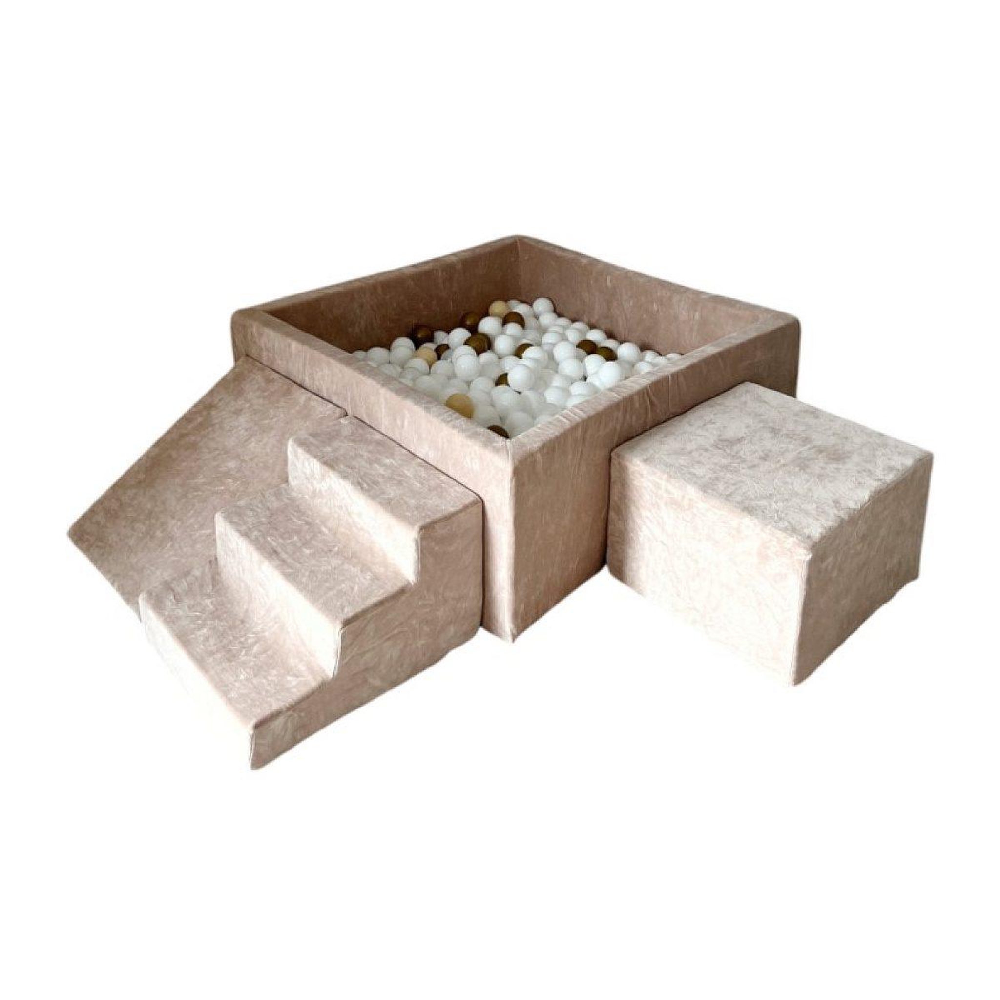 MONIO FOR KIDS Ensemble de jeu en mousse beige + 400 balles