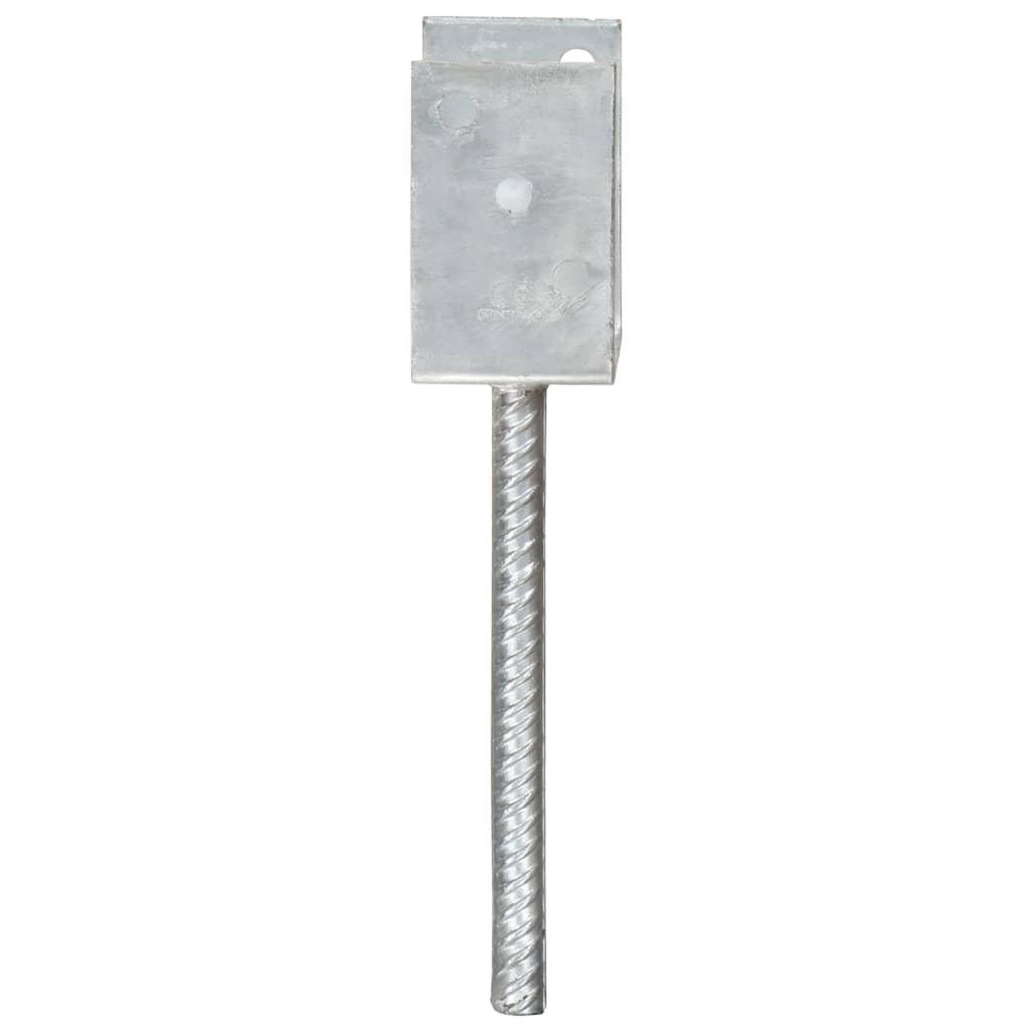 Voir la diapositive 4 : VIDAXL Piquets de cloture 6 pcs Argente 12x6x30 cm Acier galvanise