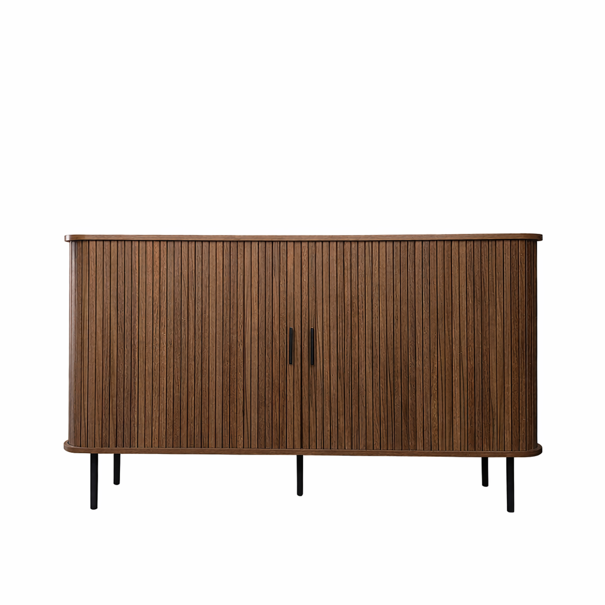 CONCEPT USINE Buffet en bois cannelé à portes coulissantes 140cm semarang