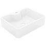 Voir la diapositive 2 : VIDAXL Vasque carre a trou pour robinet ceramique blanc pour salle de bain