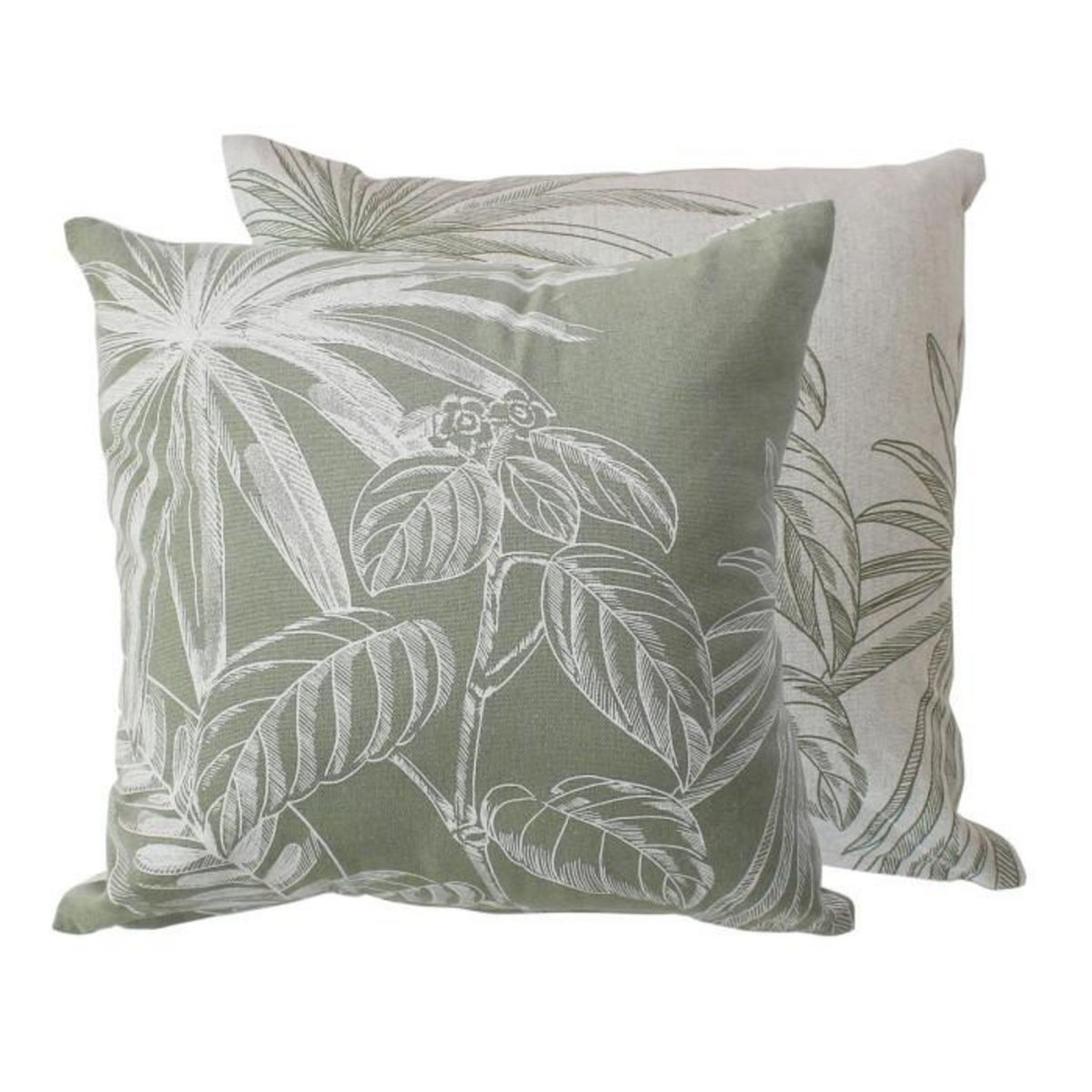 Paris Prix Coussin Déco Imprimé  Mambo  40x40cm Vert Olive