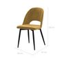 Voir la diapositive 4 : Rendez vous déco Lot de 2 chaises noires en velours et pieds en métal - Pénélope