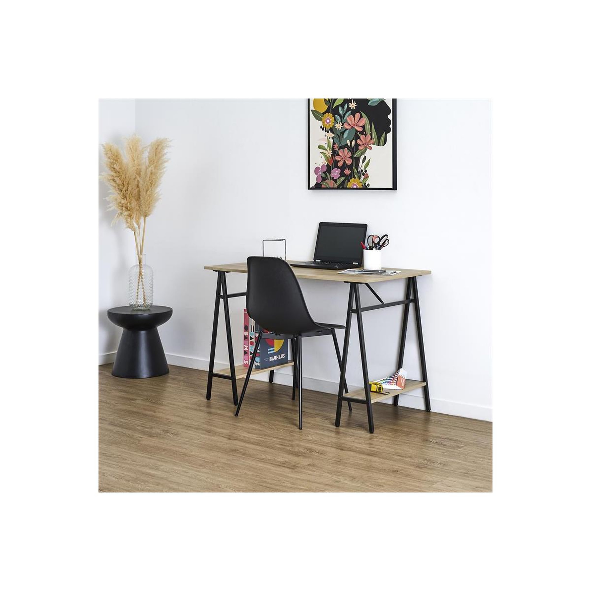 Voir la diapositive 5 : The Home Deco Factory Bureau architecte  loka  110cm marron
