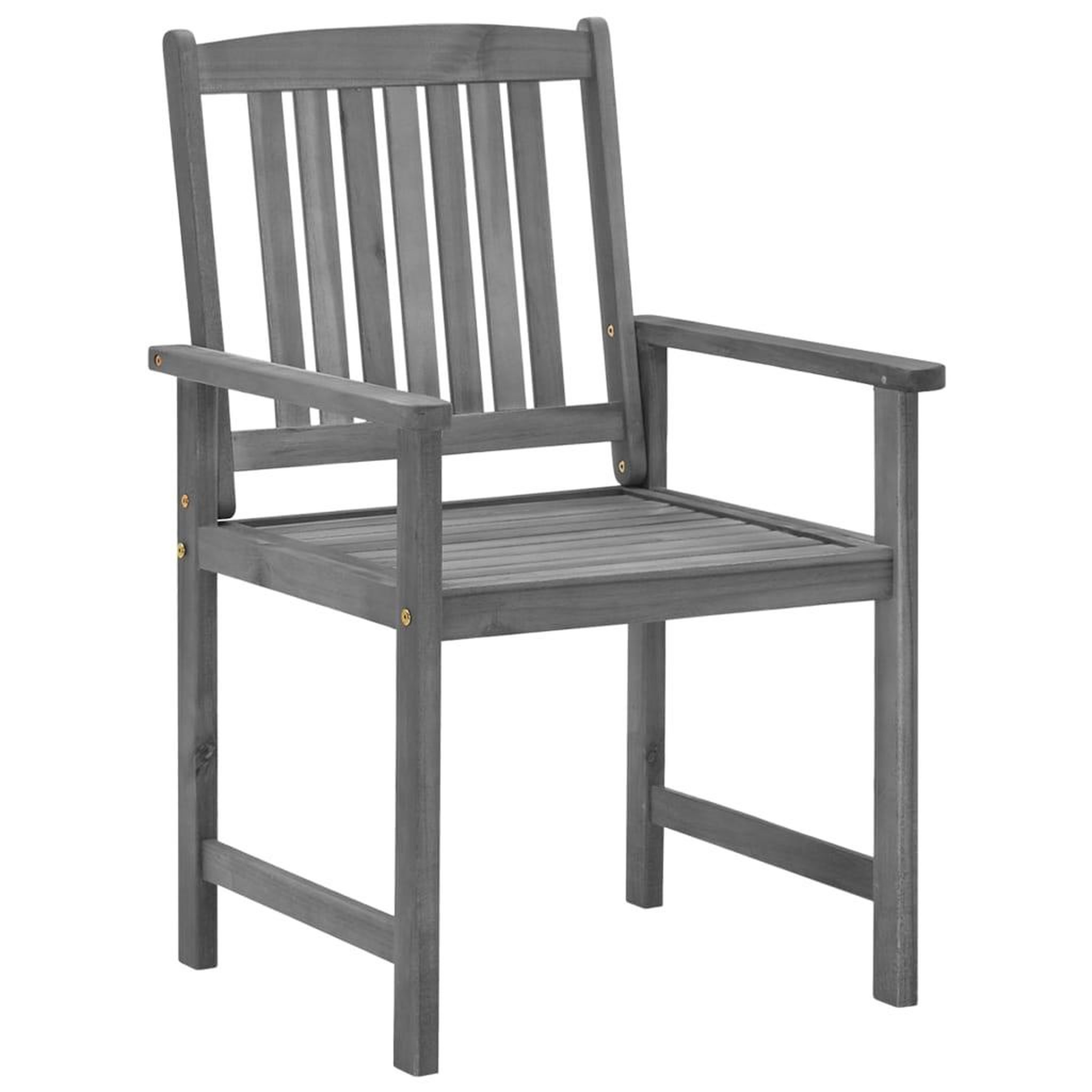 Voir la diapositive 4 : VIDAXL Chaises de jardin et coussins lot de 4 Gris Bois acacia massif