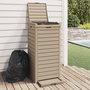 Voir la diapositive 1 : VIDAXL Poubelle d'exterieur marron clair 41x41x86 cm polypropylene