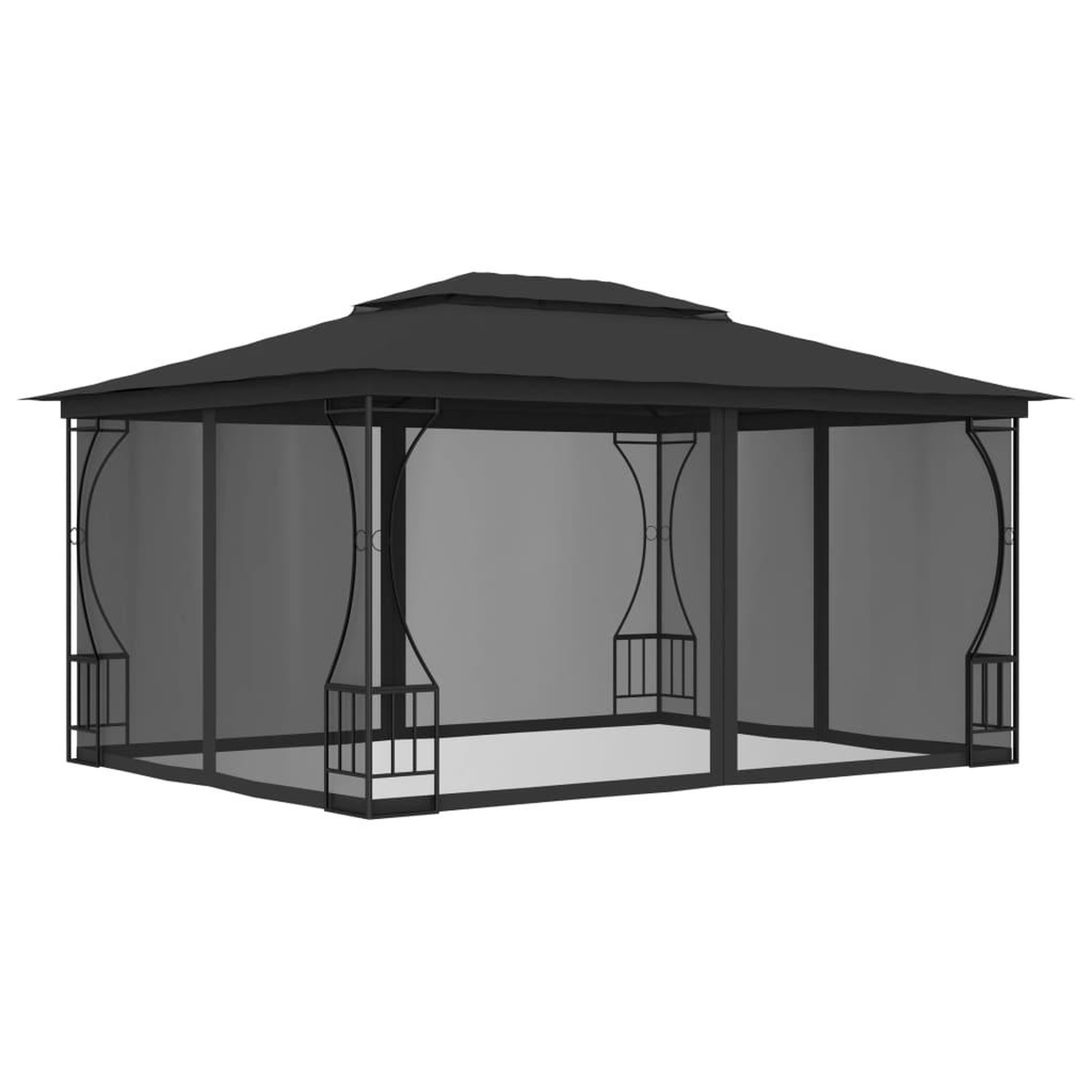 Voir la diapositive 1 : VIDAXL Tonnelle avec moustiquaire 300x400x265 cm Anthracite