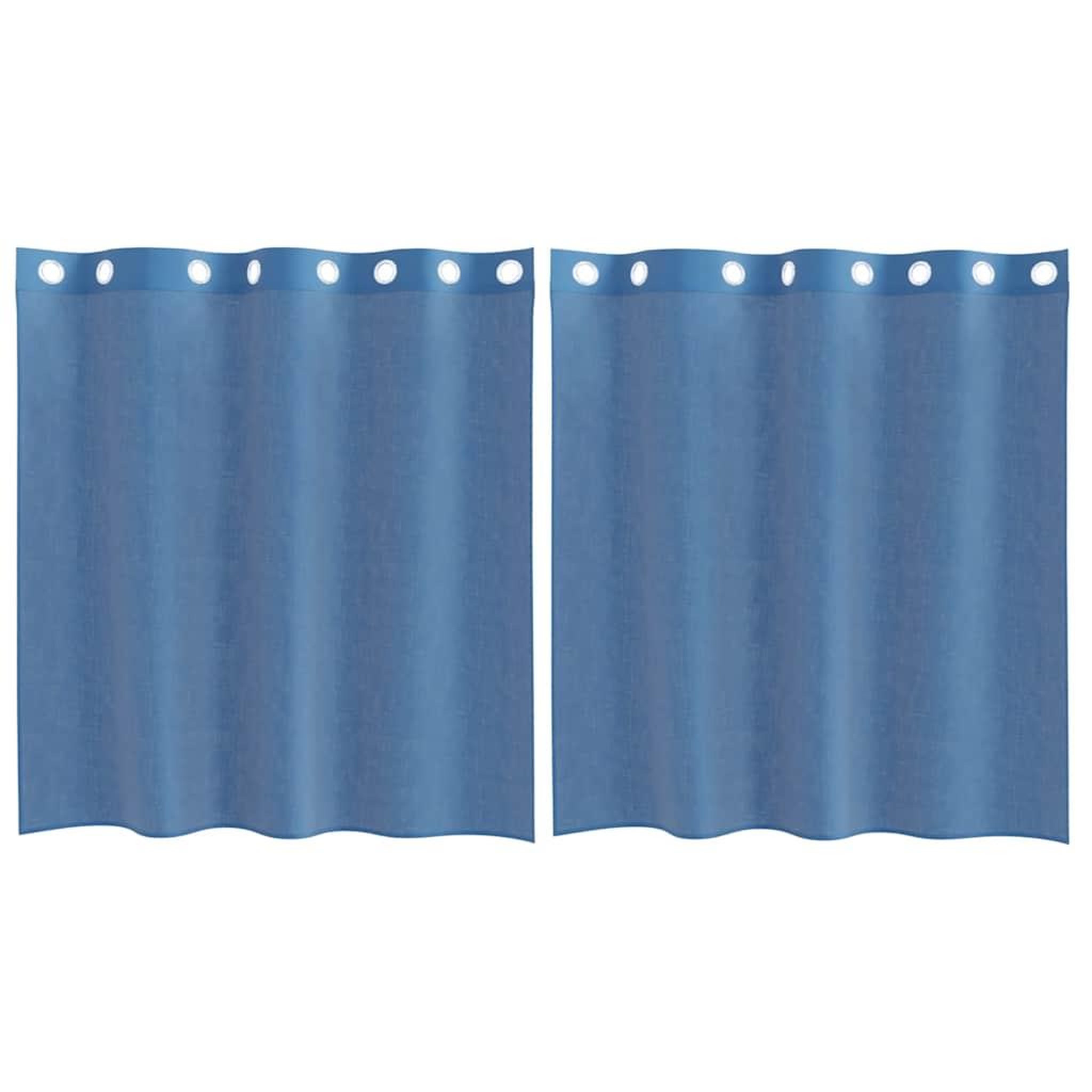 Voir la diapositive 2 : VIDAXL Rideaux en voile avec œillets 2 pcs bleu royal