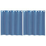 Voir la diapositive 2 : VIDAXL Rideaux en voile avec œillets 2 pcs bleu royal