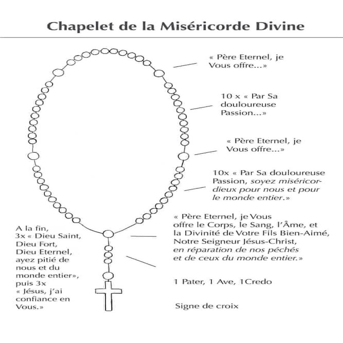 IMAGE CHAPELET DE LA MISERICORDE DIVINE PAR 20 EX - F66A, Collectif