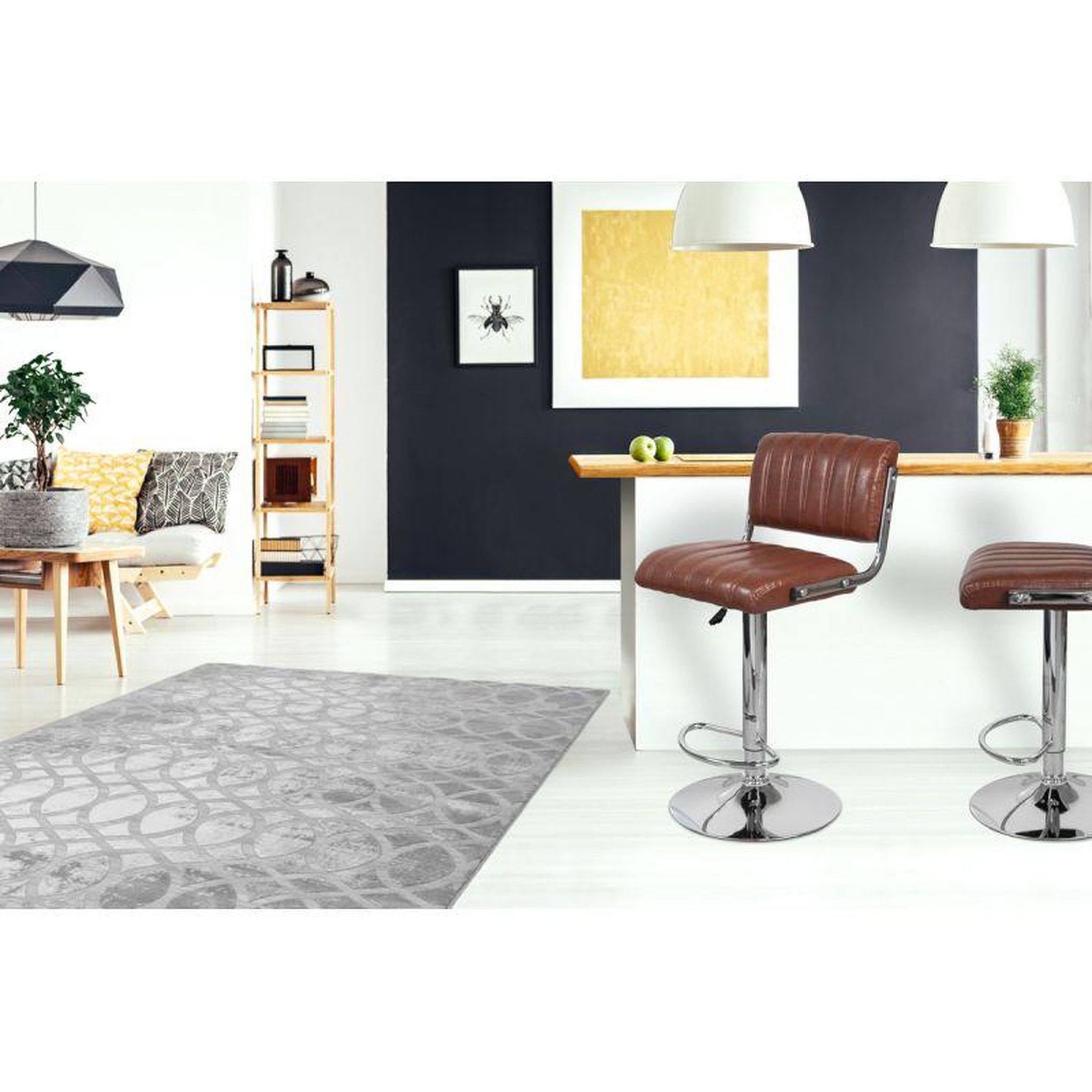 Voir la diapositive 3 : Paris Prix Lot de 2 Chaises de Bar  Midnight  109cm Marron
