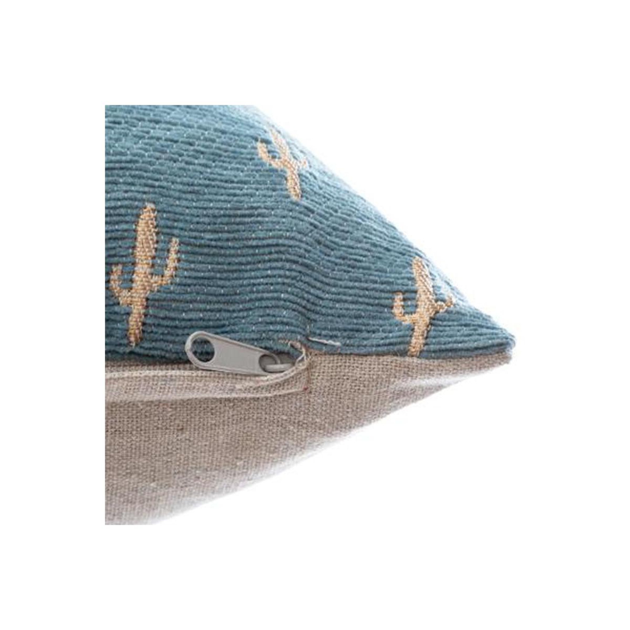 Voir la diapositive 3 : ATMOSPHERA Housse de coussin  chen cact  40x40cm bleu