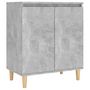 Voir la diapositive 2 : VIDAXL Buffet avec pieds en bois Gris beton bois d'ingenierie