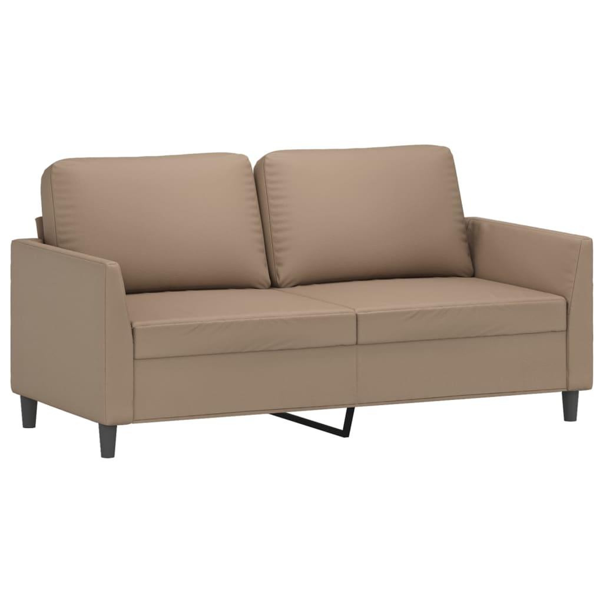 Voir la diapositive 4 : VIDAXL Ensemble de canapes 2 pcs avec coussins Cappuccino Similicuir