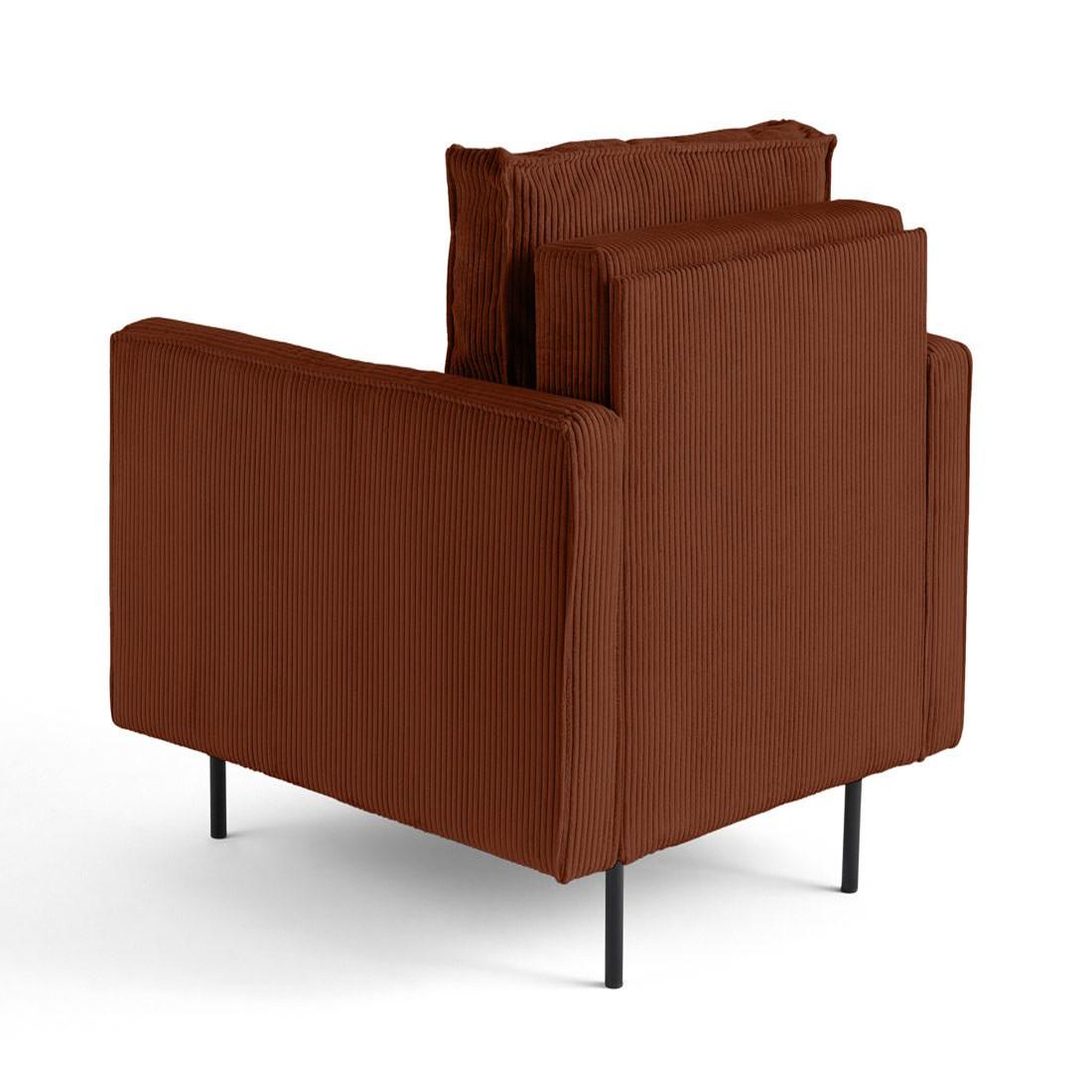 Voir la diapositive 4 : LISA DESIGN Charlie - fauteuil - pieds hauts - en velours côtelé
