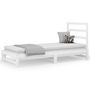 Voir la diapositive 2 : VIDAXL Lit coulissant sans matelas blanc 2x(90x200) cm