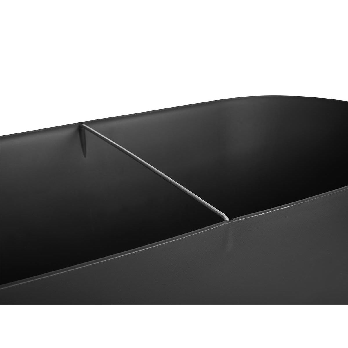 ELHO Jardinière Greenville Terrasse 60 x 26 x 24,4 cm avec roulettes - Noir - Elho