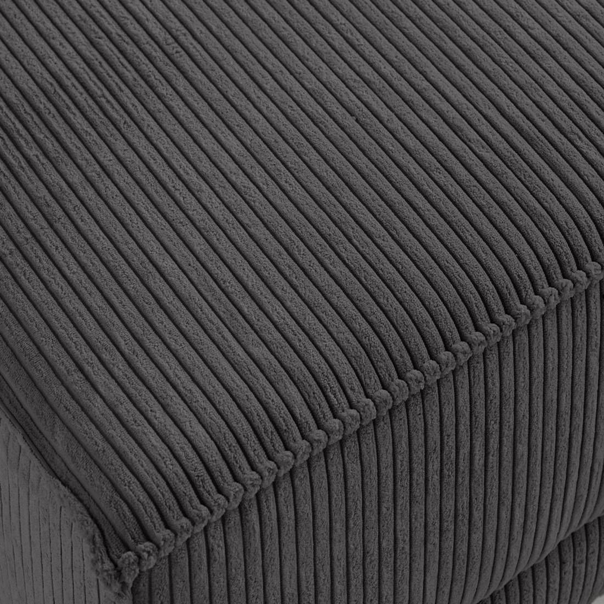 Voir la diapositive 4 : BEST MOBILIER Charlie - pouf - pieds hauts - en velours côtelé