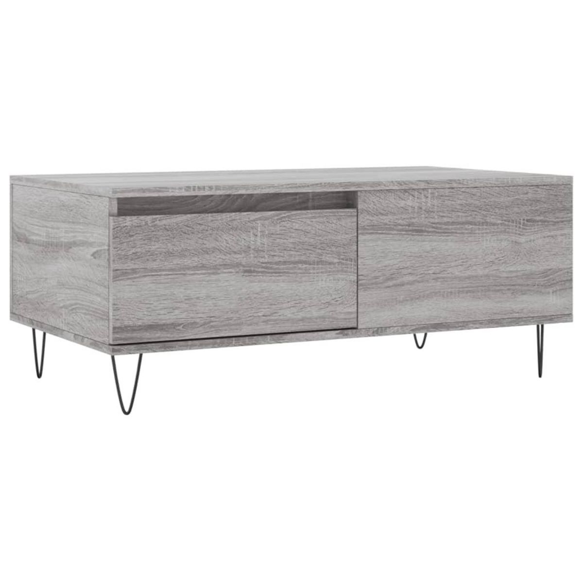 VIDAXL Table basse Sonoma gris 90x50x36,5 cm Bois d'ingenierie