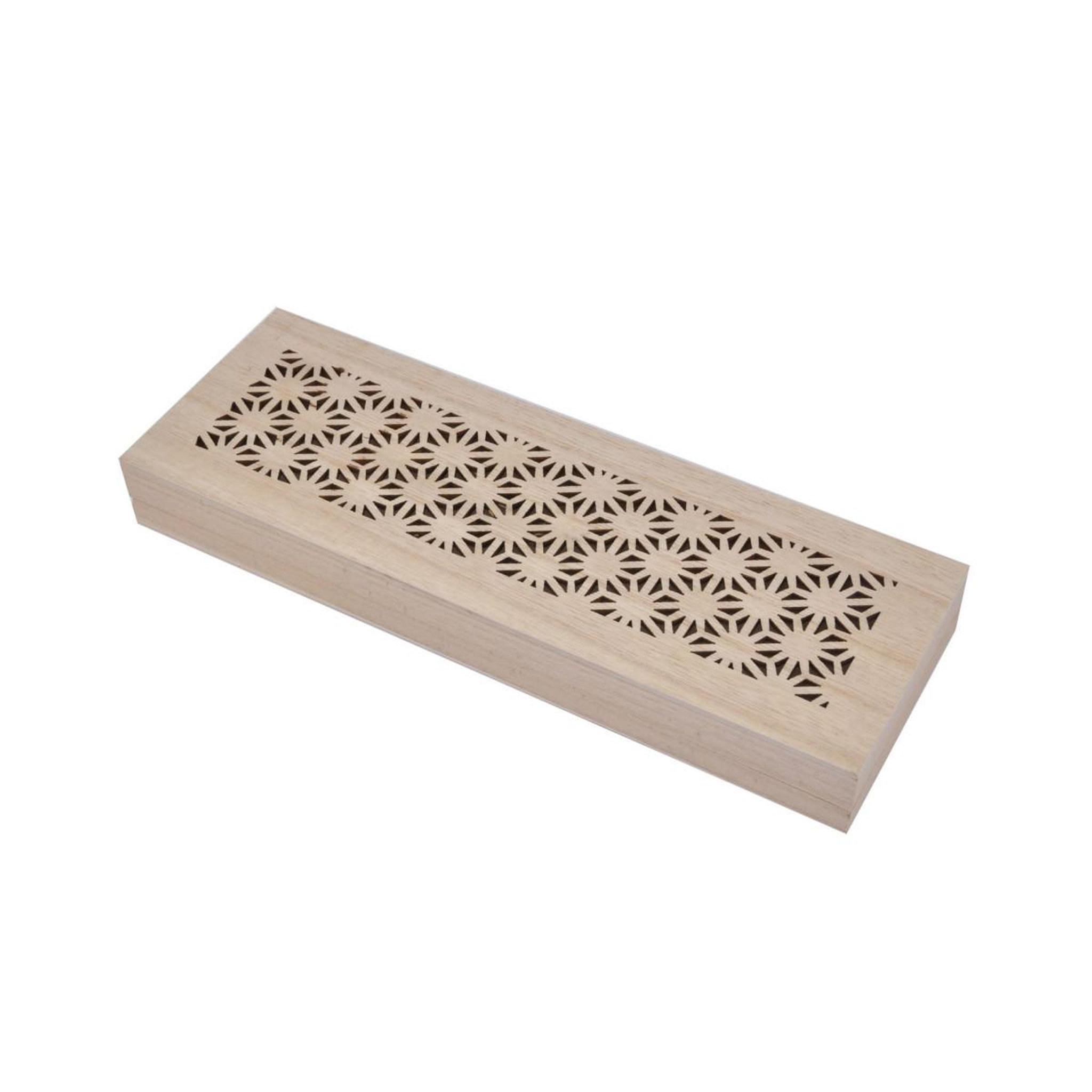Voir la diapositive 2 : ARTDESIGN Boîte Déco en Bois  Plumier  25cm Naturel