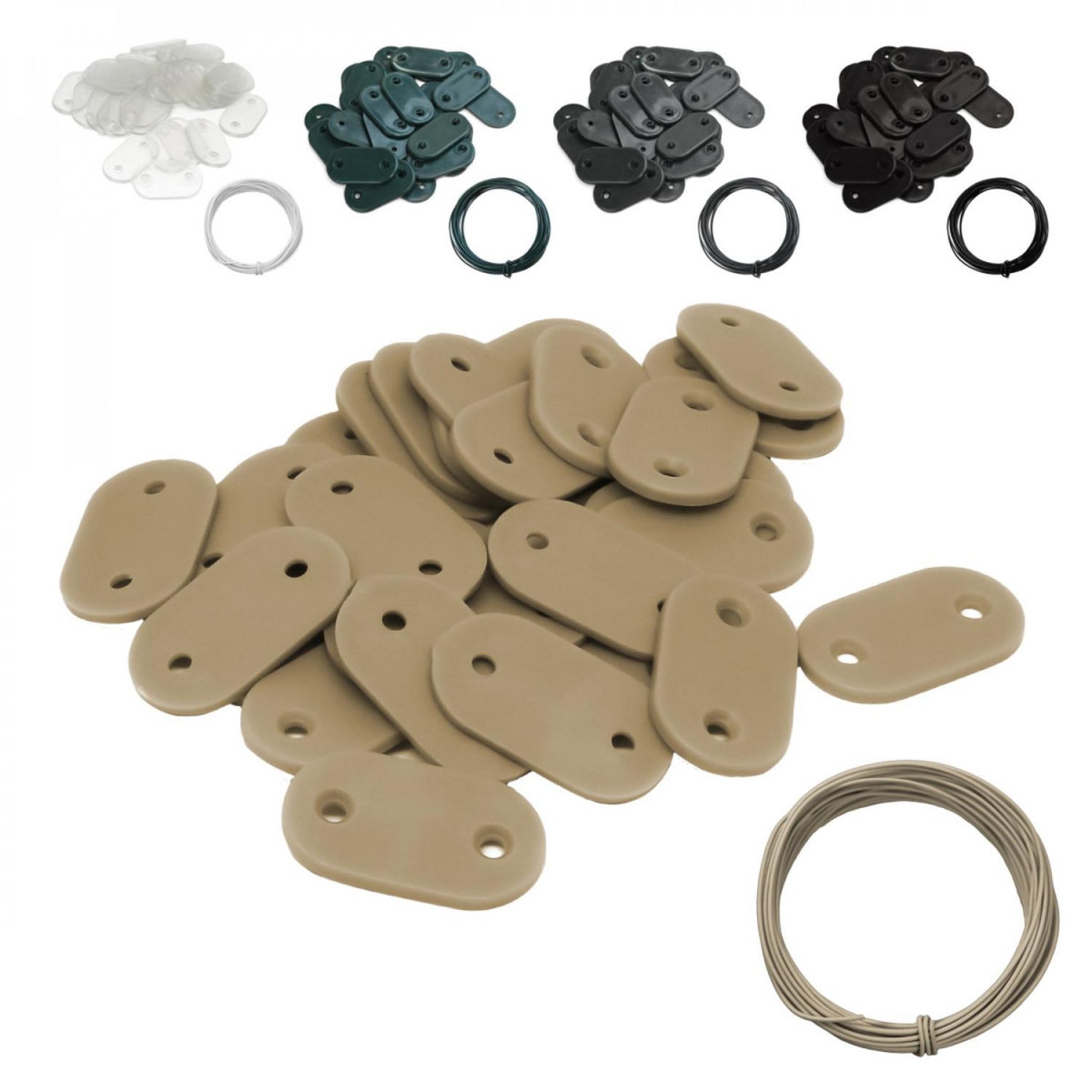 LINXOR Lot de 5 kits de kits de fixation pour brise vue, canisse anti-UV