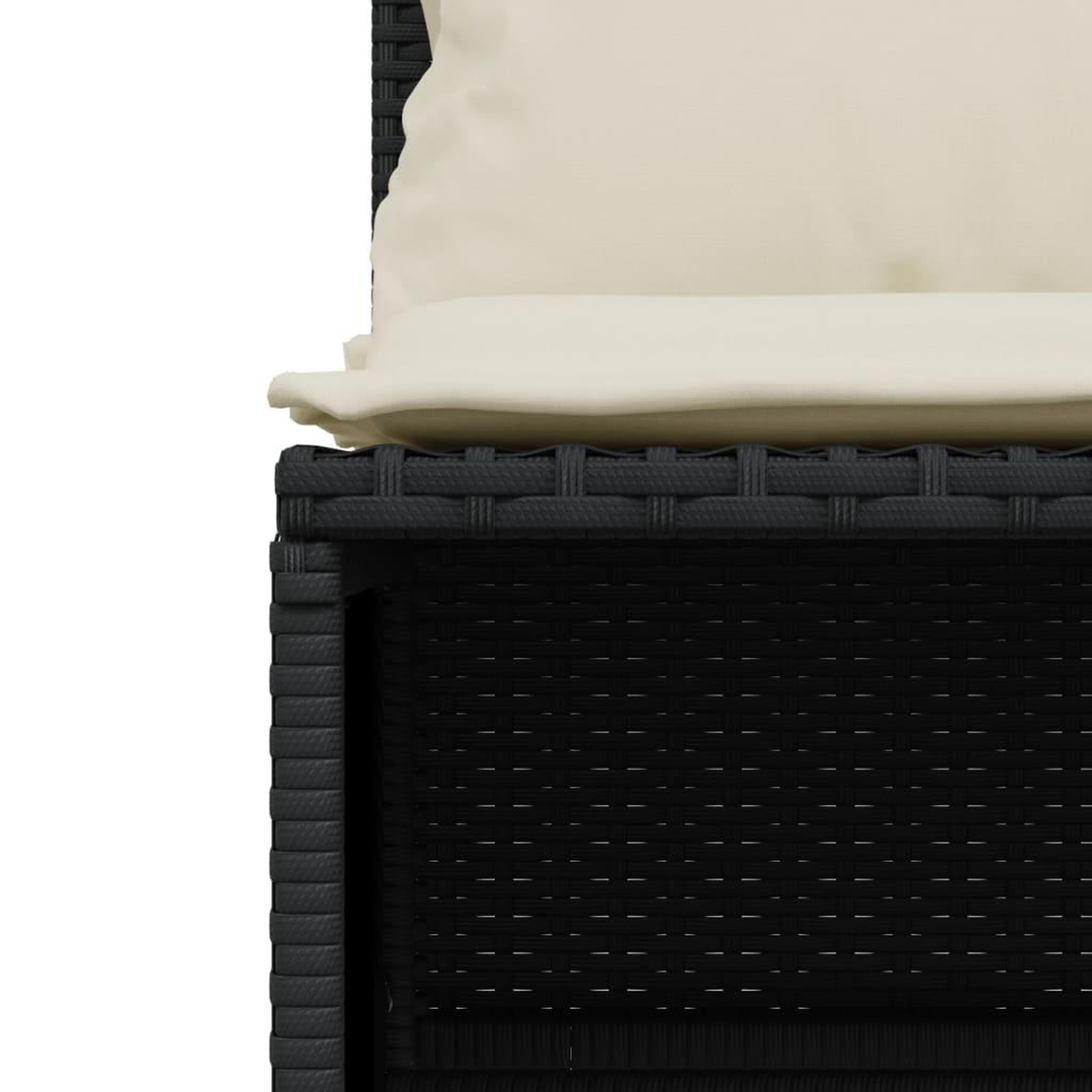 Voir la diapositive 5 : VIDAXL Salon de jardin 5 pcs avec coussins noir resine tressee