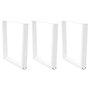 Voir la diapositive 1 : VIDAXL Pieds de table a manger forme de V 3 pcs blanc 90x(72-73,3) cm