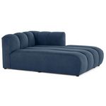 LISA DESIGN Debbie - module d'assise méridienne droit en tissu texturé. Coloris disponibles : Marron, Noir, Orange, Gris, Vert, Beige, Bleu, Rose