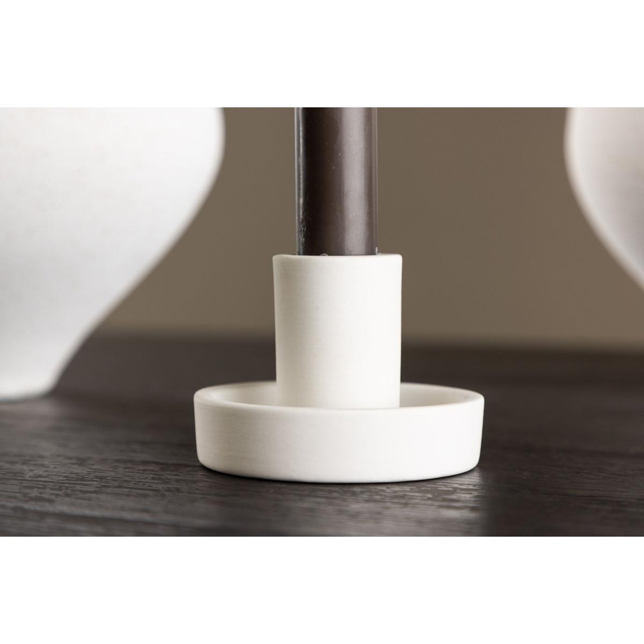 Voir la diapositive 3 : Paris Prix Bougeoir design en argile  ceco  11cm blanc