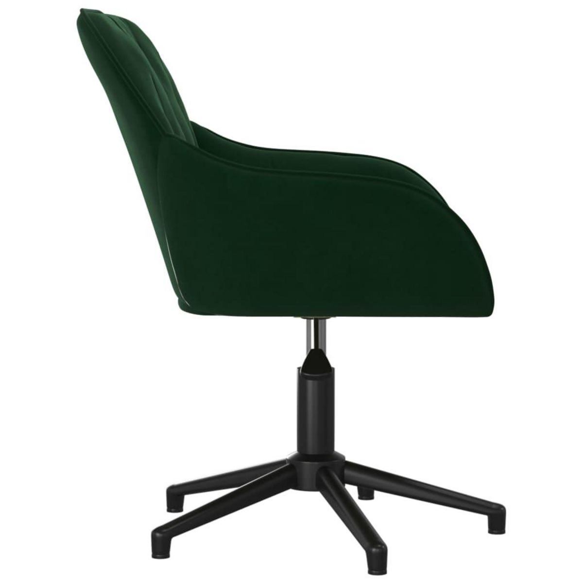 VIDAXL Chaise pivotante de bureau Vert fonce Velours