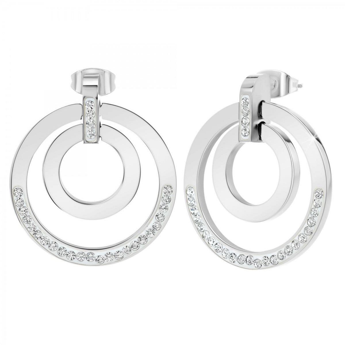 Boucles D'Oreilles Vintage Agatha Paris En Cristal Avec Pierre D'Ambre - Modèle Clip (Occasion)