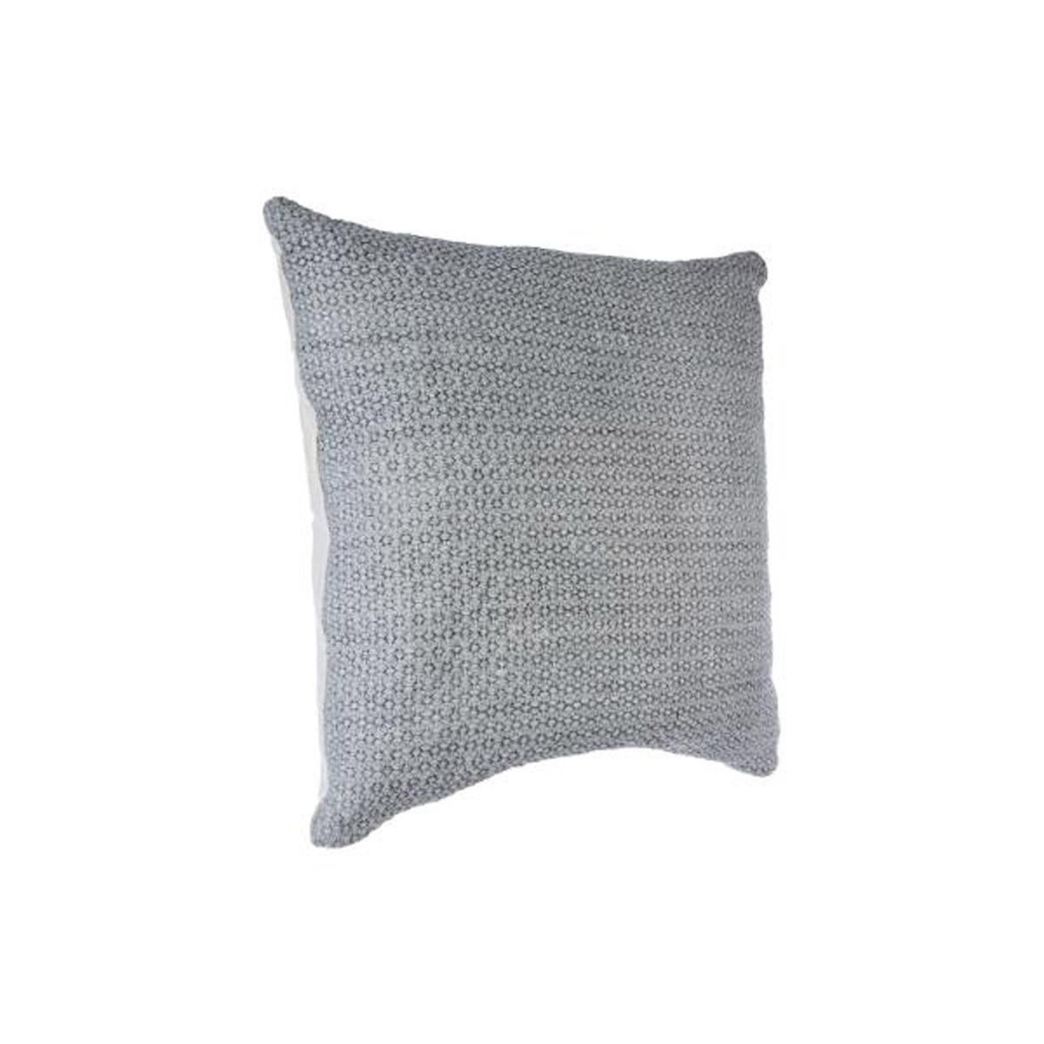 Voir la diapositive 2 : ATMOSPHERA Coussin en coton  stone  60x60cm gris