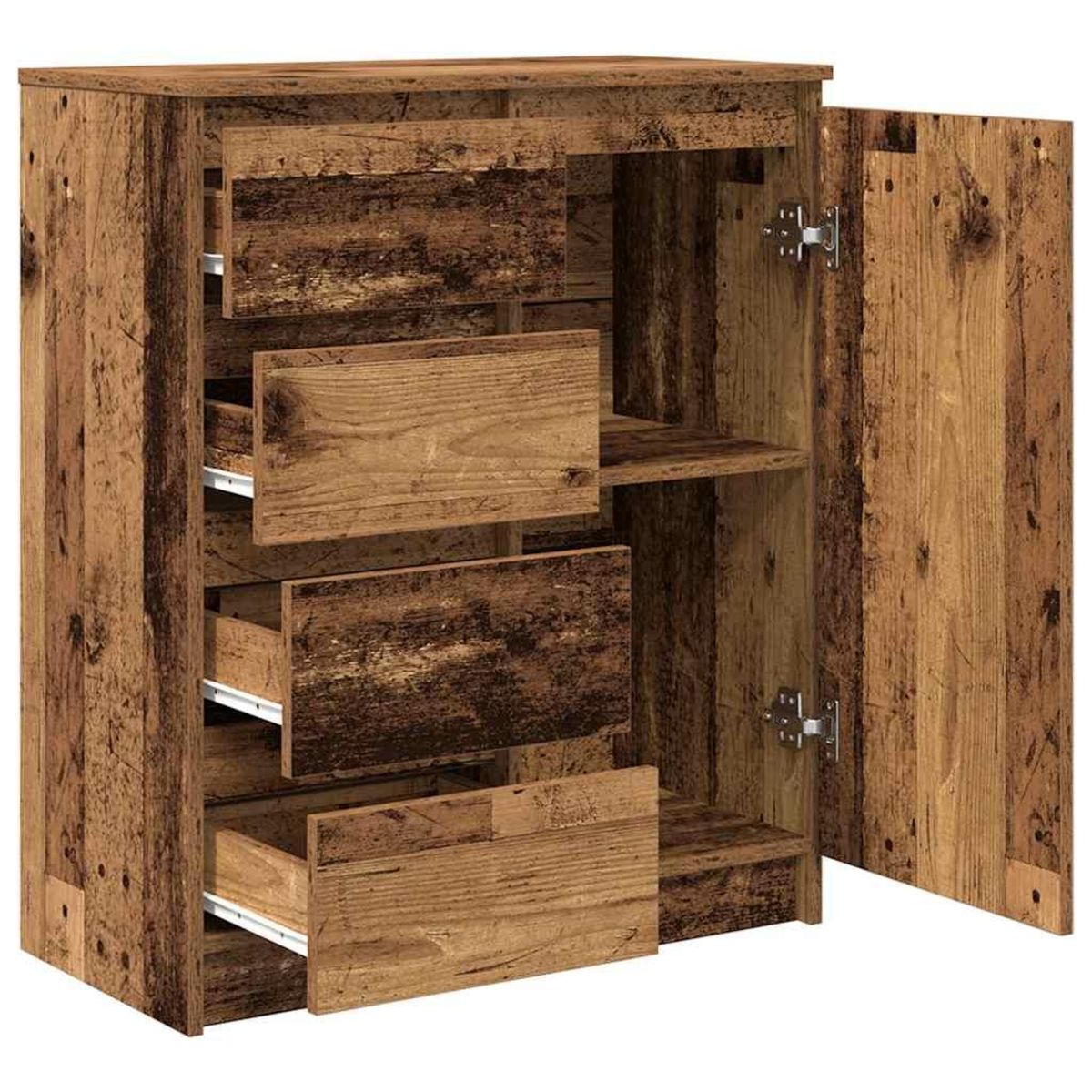 VIDAXL Buffet avec tiroirs vieux bois 71x35x84 cm bois d'ingenierie