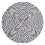 SECRET DE GOURMET Set de Table Rond  Tressé  38cm Noir & Blanc