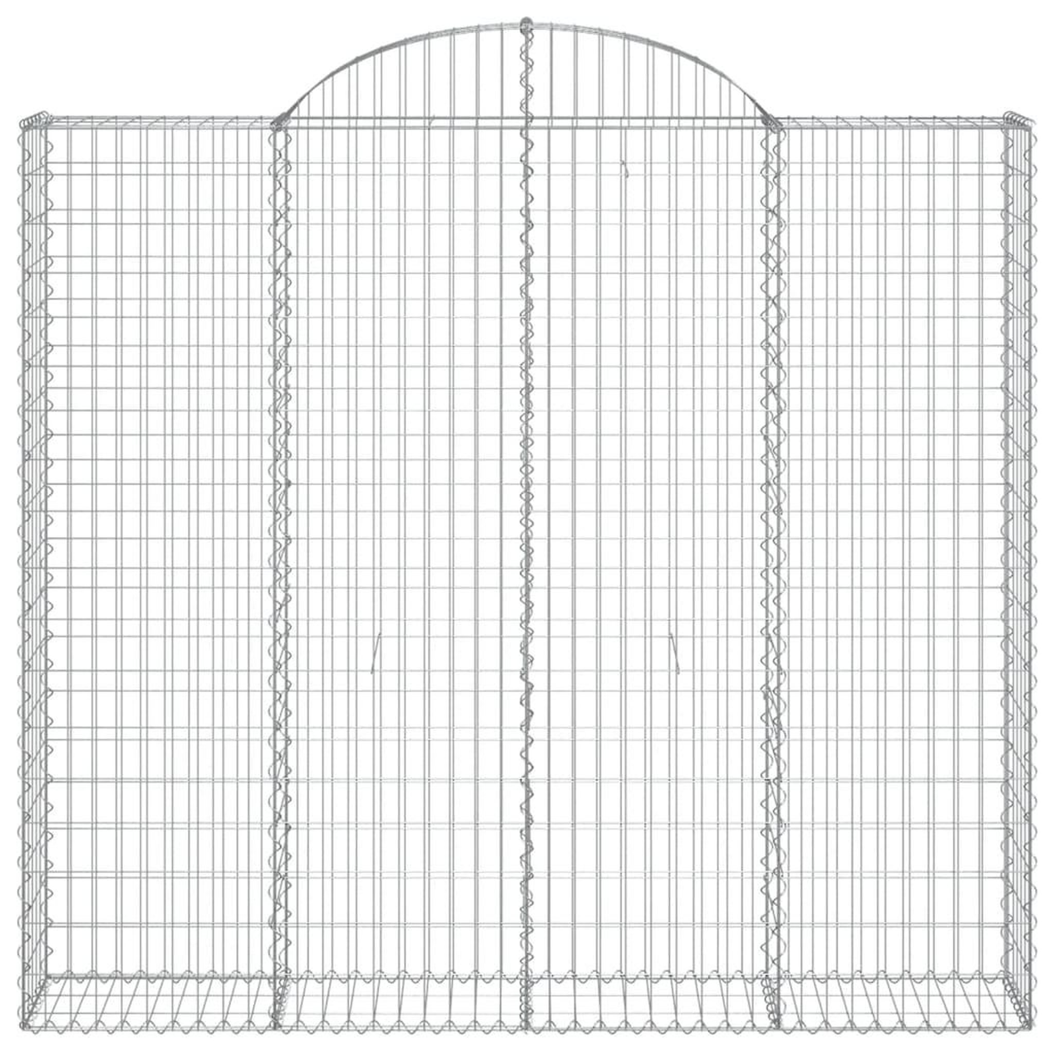 Voir la diapositive 4 : VIDAXL Paniers a gabions arques 2 pcs 200x30x180/200 cm Fer galvanise