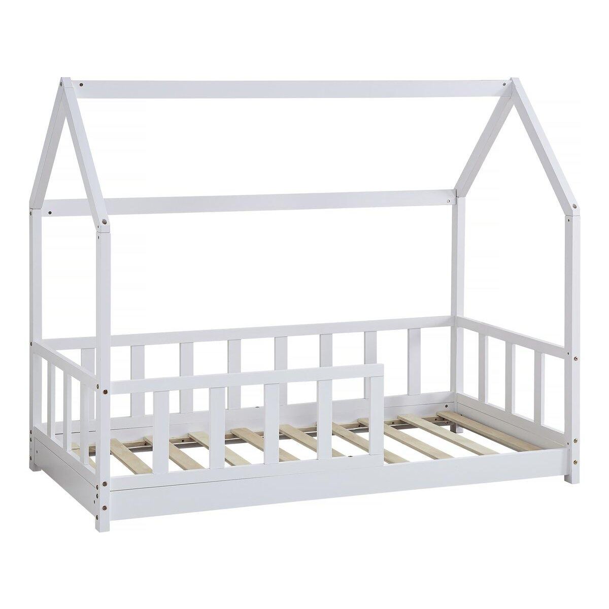 Habitat et Jardin Lit cabane en bois  Charlotte   - Blanc - 80 x 160 cm