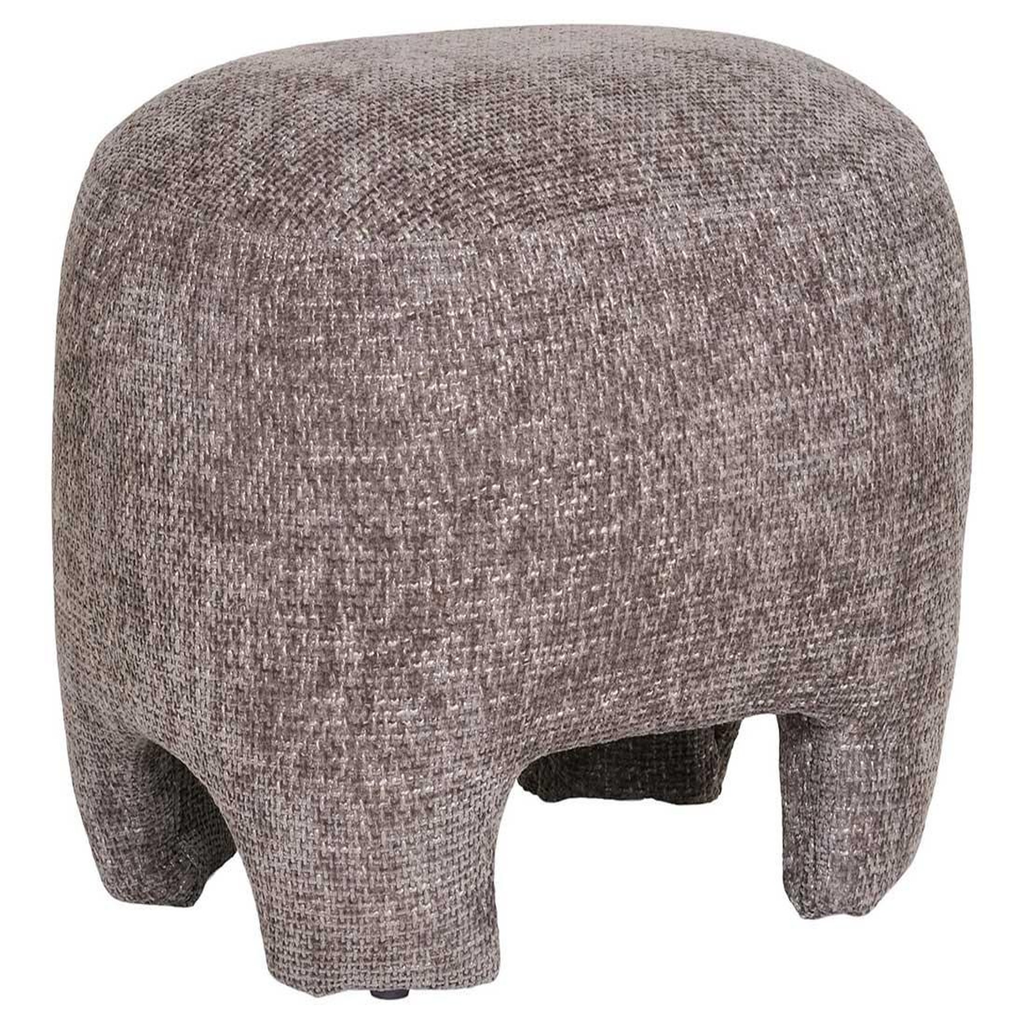 LISA DESIGN Olbia - pouf - en tissu texturé. Coloris disponibles : Marron