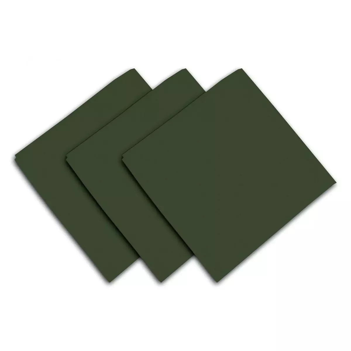 SOLEIL D'OCRE Lot de 3 serviettes en coton 45x45 cm PANAMA vert, par Soleil d'Ocre