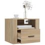 Voir la diapositive 4 : VIDAXL Table de chevet murale Chene sonoma 50x36x40 cm