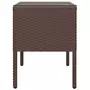 VIDAXL Table d'appoint marron 53x37x48 cm poly rotin et verre trempe