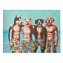 Voir la diapositive 1 : Paris Prix Toile Peinture Déco  Chiens en Short  90x120cm Multicolore