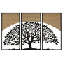 Voir la diapositive 1 : Paris Prix Lot de 3 Décorations Murales Encadrées  Arc  105cm Noir & Naturel