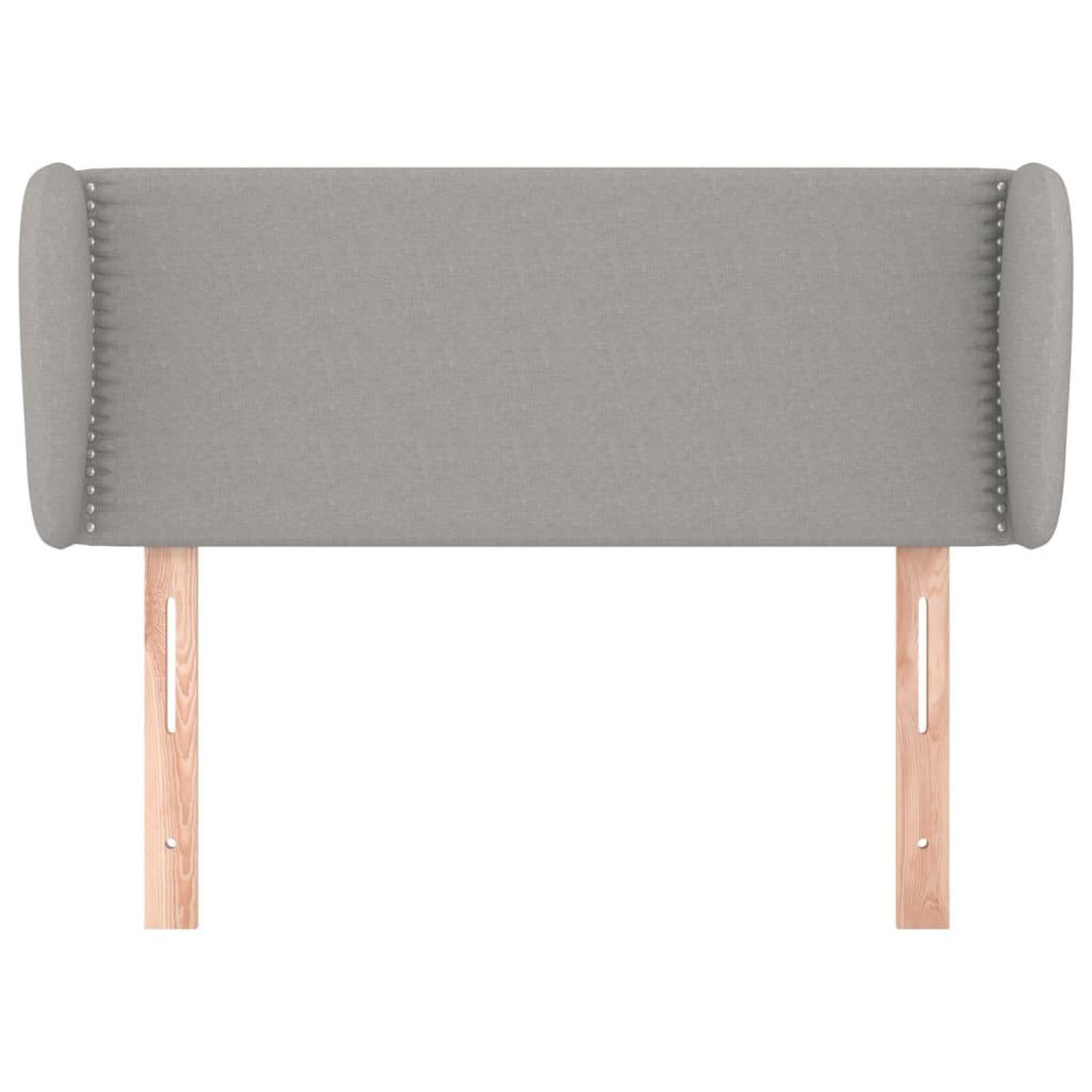 Voir la diapositive 3 : VIDAXL Tete de lit avec oreilles Gris clair 103x23x78/88 cm Tissu