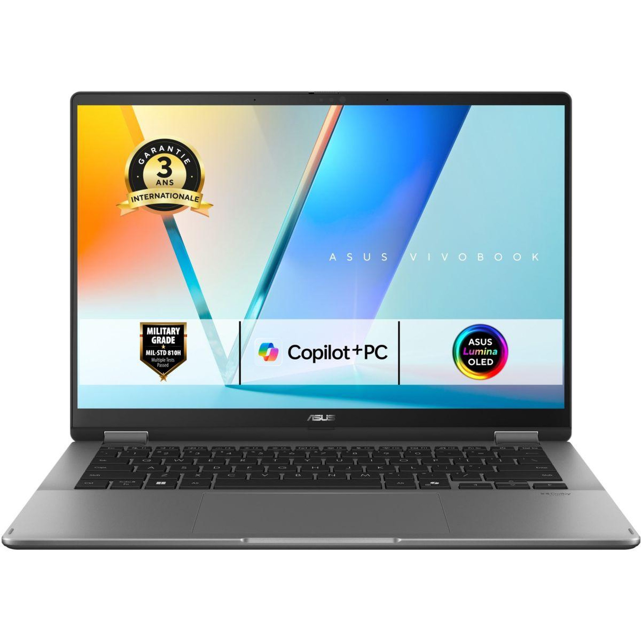 Voir la diapositive 1 : ASUS Ordinateur portable Vivobook 14 Flip TP3407SA-QL005W Copilot+PC